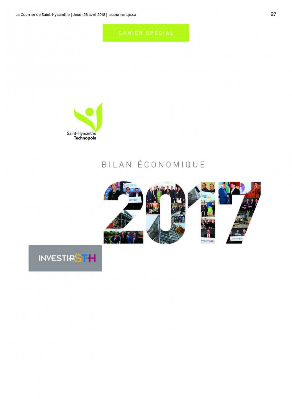 Cahier spécial Bilan économique 2017 – Le Courrier de Saint-Hyacinthe