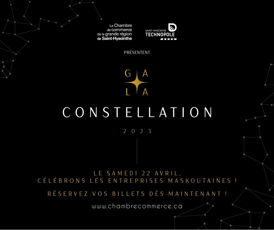 Réservez votre place pour le Gala Constellation